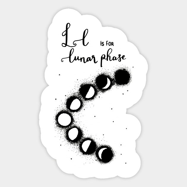 Punk Witch Lunar Phase Shirt Sticker by prettyinpunk